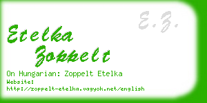 etelka zoppelt business card
